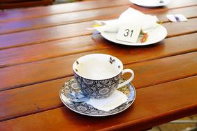 Coffee Cup on wooden table