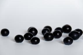 black berries on white background
