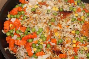 rice dish with peas