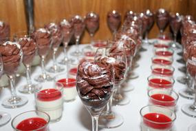 dessert in glasses