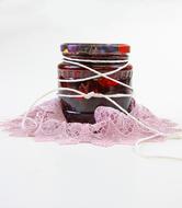 Strawberry dessert in jar