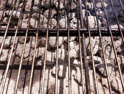 hot coals of the grill