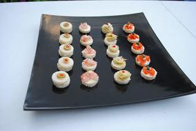 delicious snacks on plate