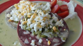 Sausage and egg appetizer