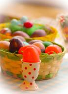 homemade colorful eggs