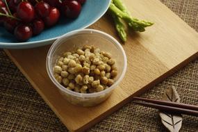 soy dish on table