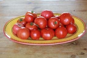 sweet tomatoes on plate