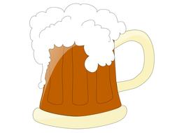 frothy glass of beer