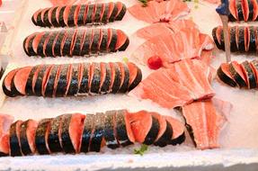 Sliced red fish