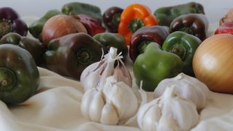 Peppers and garlic