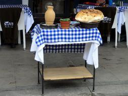 hot baked goods on table