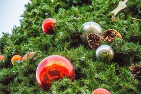 holiday decorations on tree