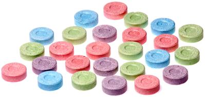 colored candy rounds