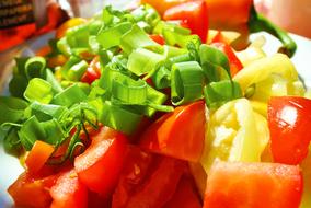delicious chopped vegetables