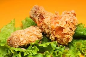 fried chicken with herbs
