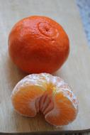 peeled sweet tangerine