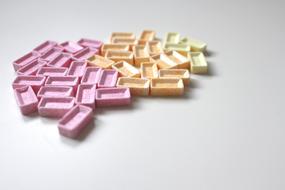 delicious candy on the table