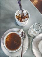 sweet coffee with sugar