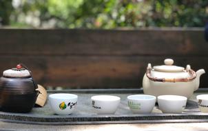 tea set on the table