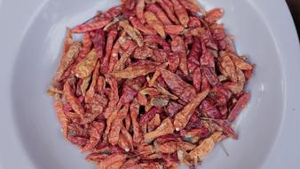 Dried healthy peppers