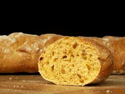 half loaf of soft bread