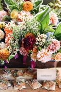 snacks near flowers