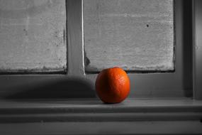 orange on the window