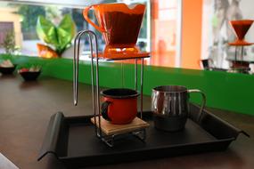 orange coffee mug