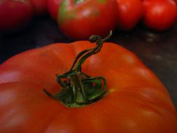 Fresh ripe sweet tomato