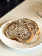 slices of bread plate