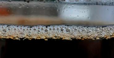 foamy bubbles of sweet coffee