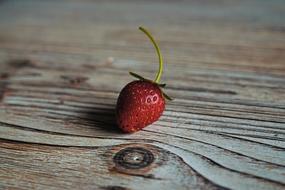 sweet strawberries alone