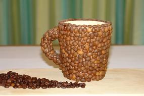 coffee beans on mug
