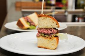sliced burger