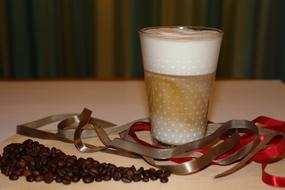 cappuccino in glass