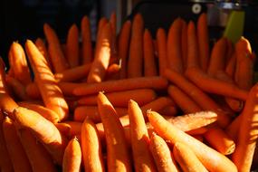 sweet carrots harvest