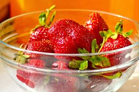 red plate strawberries