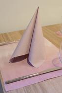 pink restaurant napkins