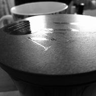 Black and white coffee table