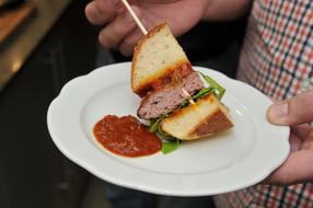 slice of meat burger