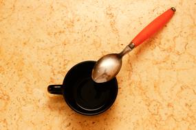 spoon on coffee cup