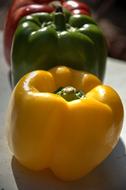 fresh bell Peppers, Yellow, Green and red