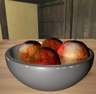 virtual drawing of apples