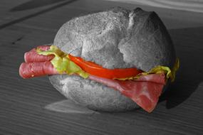 Bacon and vegetable burger