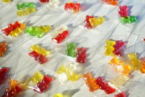 colored candy chews