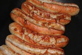 roast meat with buns