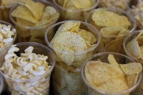 snack chips in glass