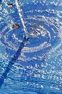 splashing clean blue water
