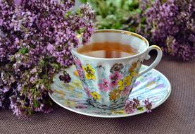 herbal tea and flowers