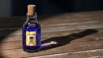 purple poison on the table